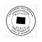 Tampon Auto-encreur Wyoming Public Notaire (Design)
