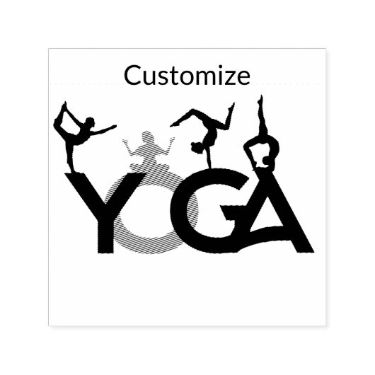 Tampon Auto-encreur Yoga Poses Silhouettes Thunder_Cove (Design)