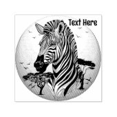 Tampon Auto-encreur Zebra African Savanna Wild Animal (Design)