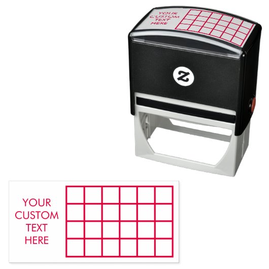 Tampon Auto-encreur Zone modifiable Table de grille Office personnalis (En situation)
