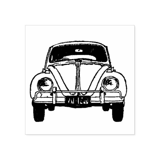 Tampon caoutchouc Bug vintage (Impression)