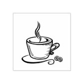 Tampon caoutchouc café (Impression)