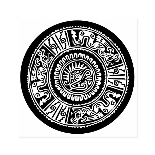 Tampon caoutchouc design Aztec (Impression)
