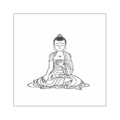 Tampon caoutchouc Golden Serenity Bouddha (Impression)