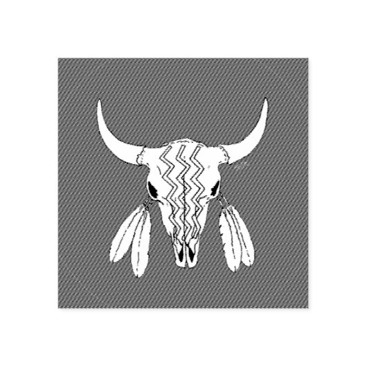 Tampon caoutchouc Red Ghost Dance Buffalo (Impression)