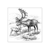 Tampon caoutchouc renne (Impression)