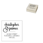 tampon d'adresse de retour couple (Tamponné)