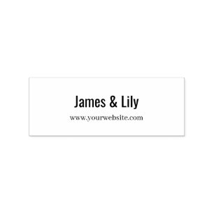 Tampon d'adresse professionnelle minimal avec nom