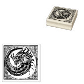tampon d'art de dragon traditionnel (Tamponné)