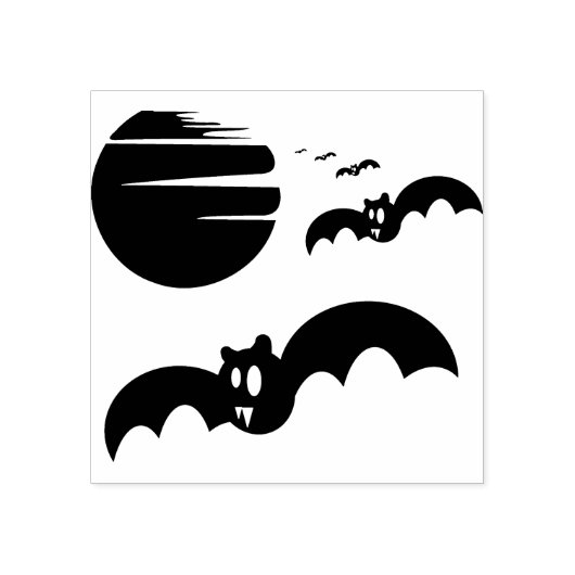 Tampon d'art de la silhouette des chauves-souris e (Impression)