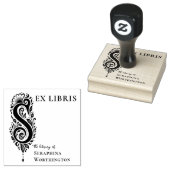 Tampon de bookplate Ex Libris botanique avec la le (Tamponné)