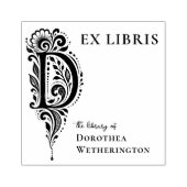 Tampon de bookplate Ex Libris botanique lettre D (Impression)