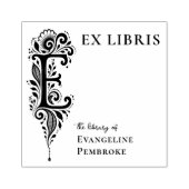 Tampon de bookplate Ex Libris botanique Lettre E (Impression)