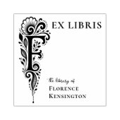 Tampon de bookplate Ex Libris botanique Lettre F (Impression)
