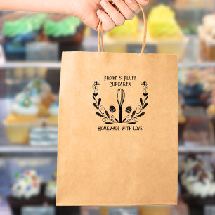 Tampon de boulangerie Couronne florale Fouet et Gâ