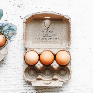 Tampon de carton d'oeuf de poulet de la ferme fami