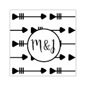 Tampon de design de logo de mariage initial Tribal (Impression)
