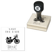 Tampon de design de sauvegarde de date de vélo vin (Tamponné)