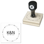 Tampon de mariage à logo circulaire initial Cœur d (Tamponné)