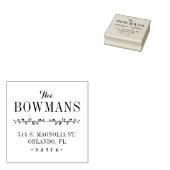 Tampon de monogramme de famille et d'adresse (Tamponné)