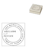 Tampon de nom d'adresse en monogramme de cercle ro (Tamponné)