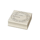 Tampon de nom d'adresse en monogramme de cercle ro (Tampon)