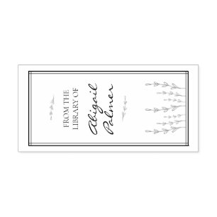 Tampon de plaque de livre mignon et simple