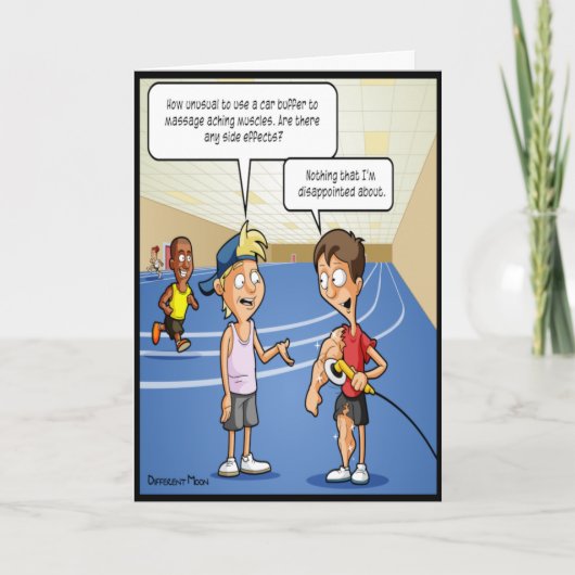 Tampon de voiture Massage amusant carte d'annivers (Devant)