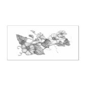 Tampon d'image dessinée à la main de rose trémière (Impression)