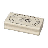 Tampon en bois classique de rose Ex Libris Art (Tampon)