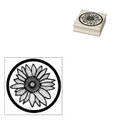 Tampon en bois d'art de tournesol (Tamponné)