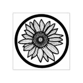 Tampon en bois d'art de tournesol (Impression)