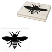 Tampon en bois - Dessin de pot à miel de l'abeille (Tamponné)