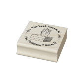 Tampon en bois pour bibliothèque de classe éditabl (Tampon)