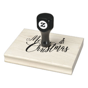 Tampon en caoutchouc 4x5 de Joyeux Noël "