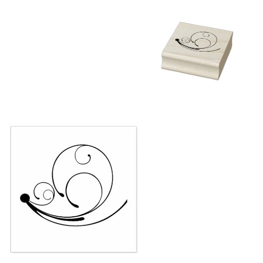 Tampon en caoutchouc à motif spirale (Tamponné)