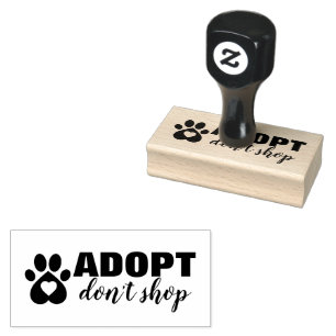 Tampon en caoutchouc Adopt Don’t Shop Pet Rescue 1