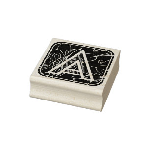 Tampon en caoutchouc Alphabet ABC Lettre A