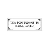 Tampon en caoutchouc auto-encreur d'ex-libris élég (Design)