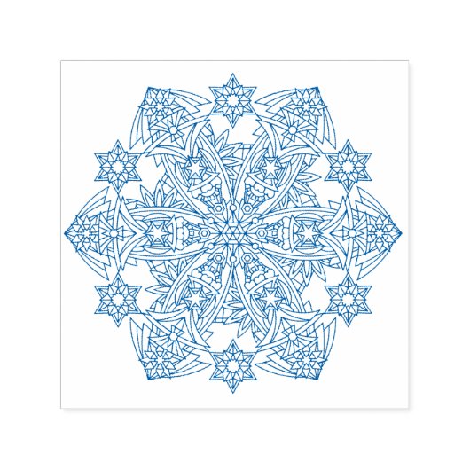 Tampon en caoutchouc auto-encreur Flocons de neige (Design)