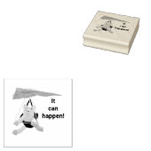 Tampon en caoutchouc - Cochon volant motivationnel (Tamponné)