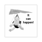 Tampon en caoutchouc - Cochon volant motivationnel (Impression)