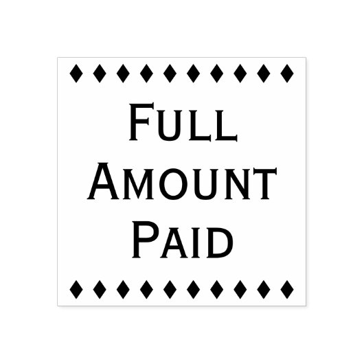 Tampon en caoutchouc de base "montant total payé" (Impression)