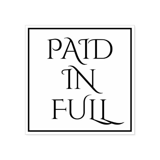 Tampon en caoutchouc de base "PAYÉ EN PLEIN" (Impression)