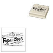 Tampon en caoutchouc de carton d'Oeuf Floral décor (Tamponné)