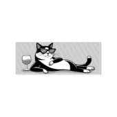 tampon en caoutchouc de chat en smoking cool (Impression)