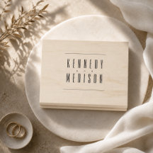 Tampon en caoutchouc de mariage à monogramme minim