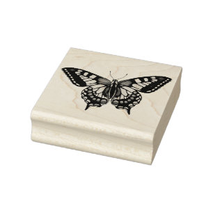 Tampon en caoutchouc de papillon de machaon de