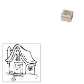 tampon en caoutchouc de petite maisonnette (Tamponné)