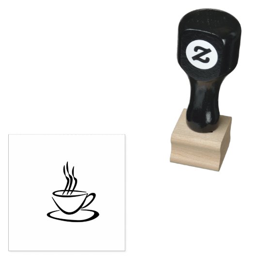 Tampon en caoutchouc de tasse à café Boho Café (Tamponné)